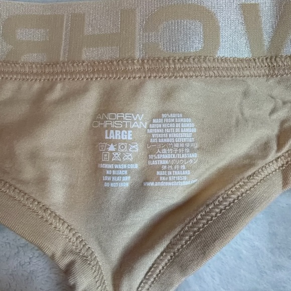 Andrew Christian Men's Beige Briefs - Picture 4 of 6